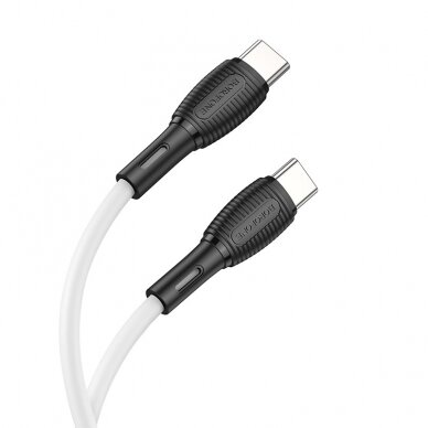USB kabelis Borofone BX86 Advantage 60W Type-C 1.0m baltas