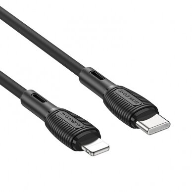 USB kabelis Borofone BX86 Advantage PD Type-C į Lightning 1.0m juodas 1