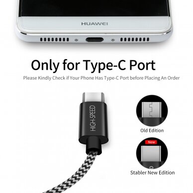 USB kabelis Dux Ducis K-ONE Type-C FastCharging 1.0m 2