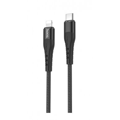 USB kabelis Hoco U64 PD Type-C į Lightning juodas 2