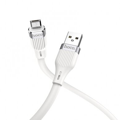 USB kabelis Hoco U72 Type-C 1.2m silikoninis baltas 1