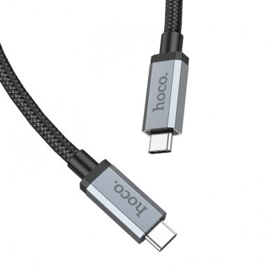 USB kabelis Hoco US06 USB3.2 100W Type-C 1.0m juodas 1