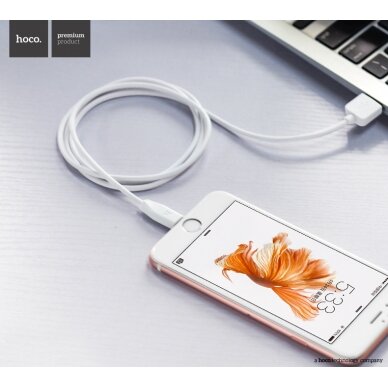 USB kabelis Hoco X1 Lightning 1.0m baltas 3
