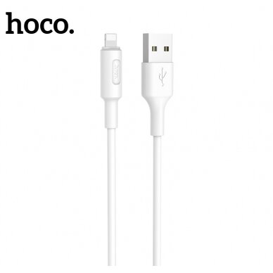 USB kabelis Hoco X25 Lightning 1.0m baltas 1