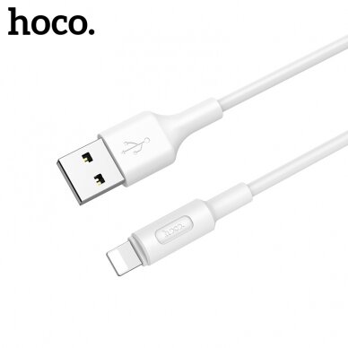 USB kabelis Hoco X25 Lightning 1.0m baltas 2
