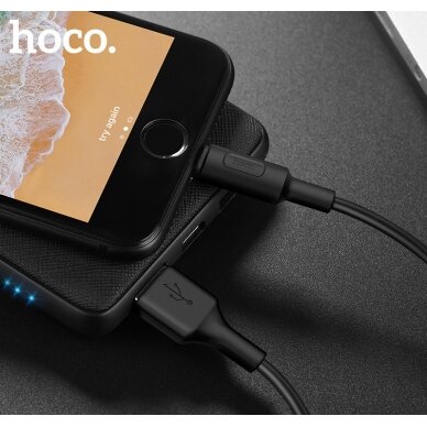 USB kabelis Hoco X25 Lightning 1.0m juodas 3