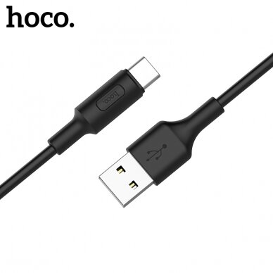 USB kabelis Hoco X25 Type-C 1.0m juodas 2