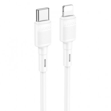 USB kabelis Hoco X83 PD20W Type-C to Lightning 1.0m baltas