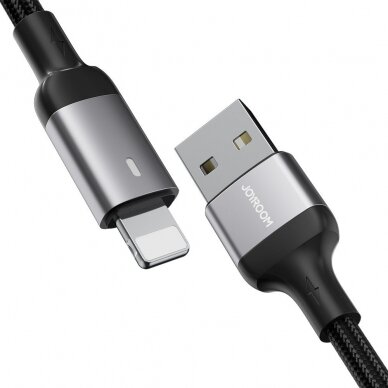 USB kabelis Joyroom S-UL012A10 USB to Lightning 2.4A 1.2m juodas 1